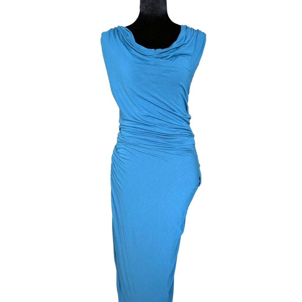 Anthropologie Bordeaux Given Then Gathered Jersey Column Dress